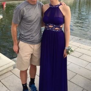 Deep purple prom dress